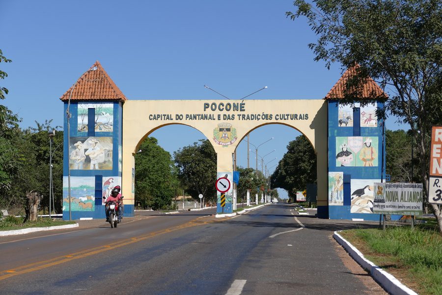 Прибытие в Поконе по шоссе MT-060 в Мату-Гросу