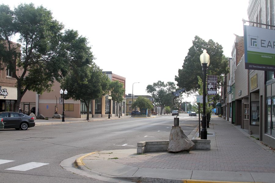3-я улица NW на Minnesota Avenue в Bemidji, Minnesota