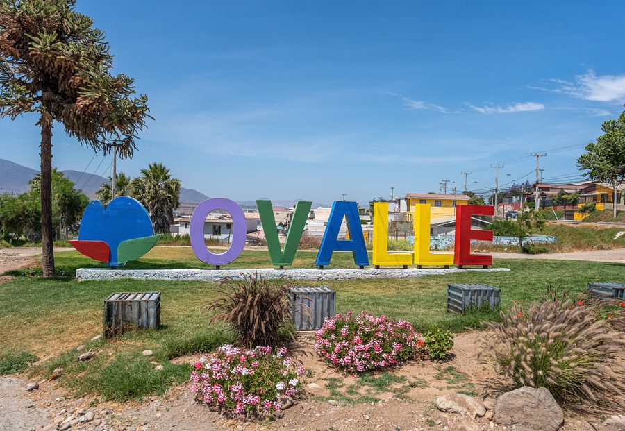 Овалье в Región de Coquimbo у реки Лимари