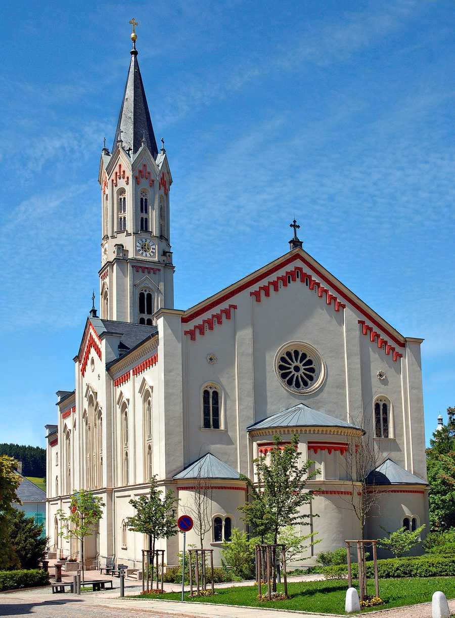 Лютеранская церковь в Айбенштоке, Саксония, Германия