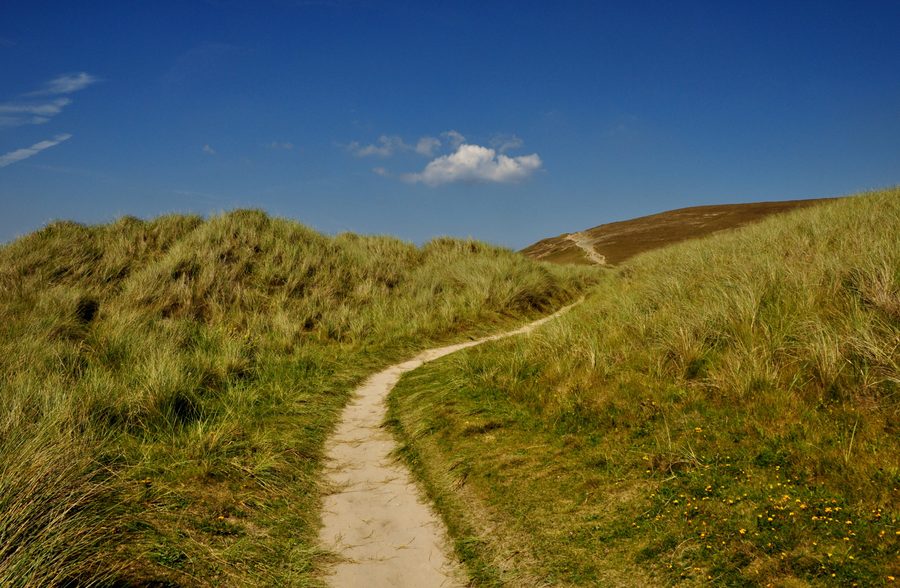 South West Coastal Path рядом с побережьем в Перранпорте