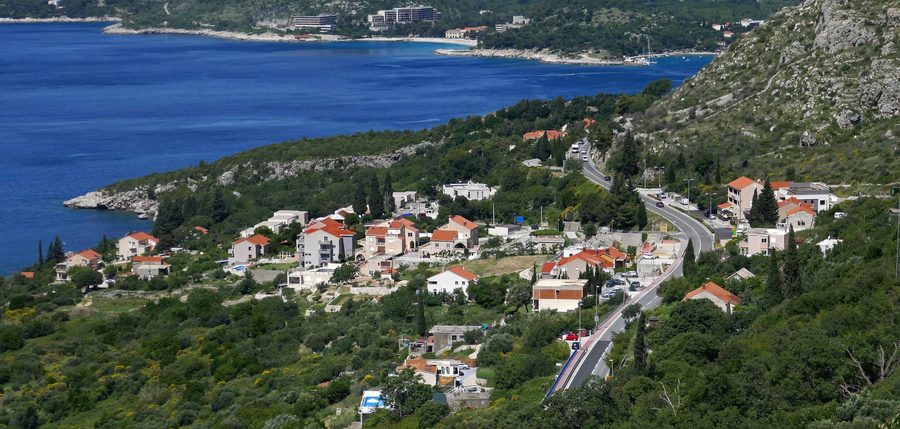Солине в Хорватии с Джадранской магистралью