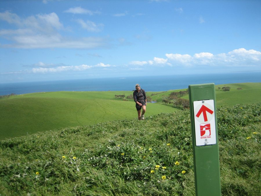 Пешеход на Heysen Trail возле Waitpinga
