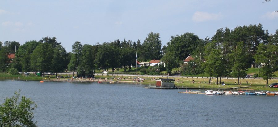 Пляж для купания Сёвде у Сёвдесёна в Швеции