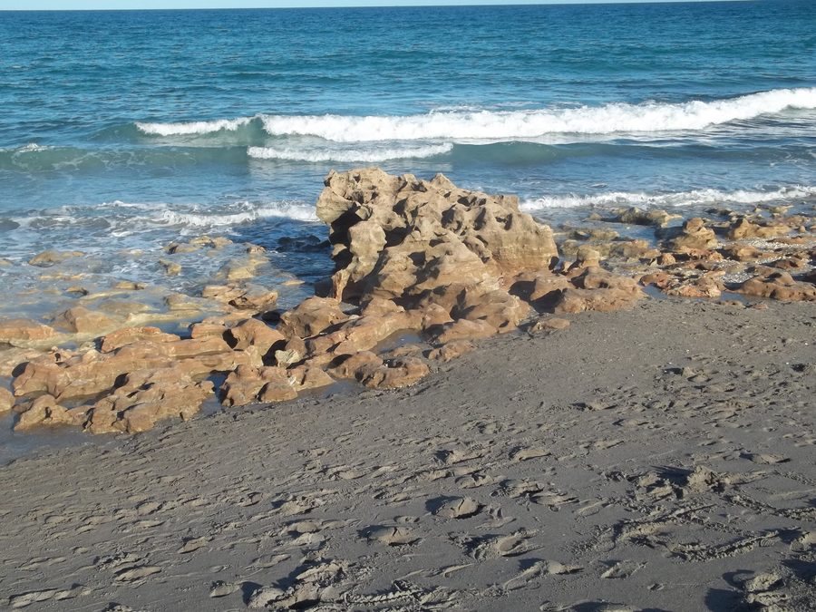 Пляж в Coral Cove Park в Юпитере, Флорида