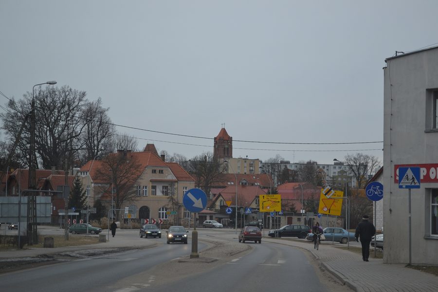 Панорама города Прабуты, вид на улицу Владислава Ягелло