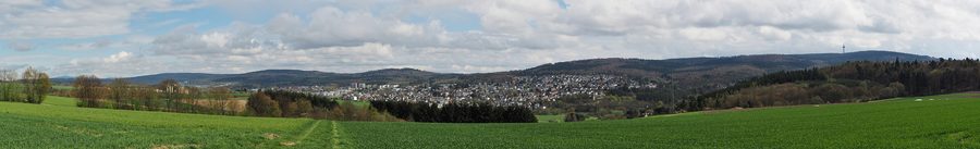 Панорамный вид на Таунусштайн в Гессене