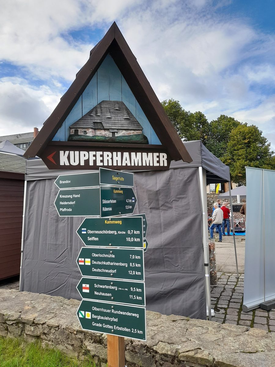 Указатель у медного молота Saigerhütte Grünthal