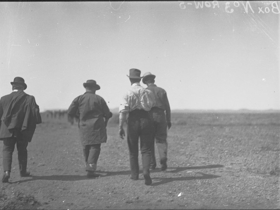 Осмотр угольного месторождения Ли-Крик в августе 1913 года